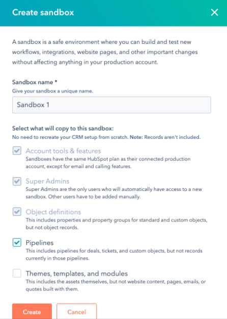 HubSpot Sandbox