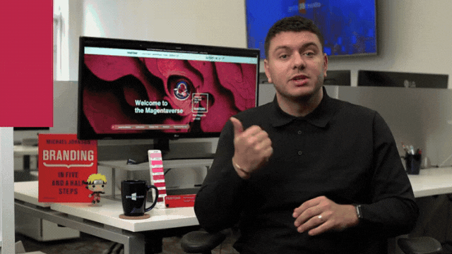 GIF from our Pantone Color of the Year 2023 video.