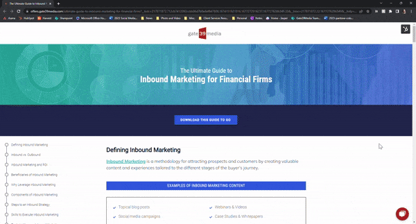 GIF scrolling through one of Gate 39's Pillar Pages